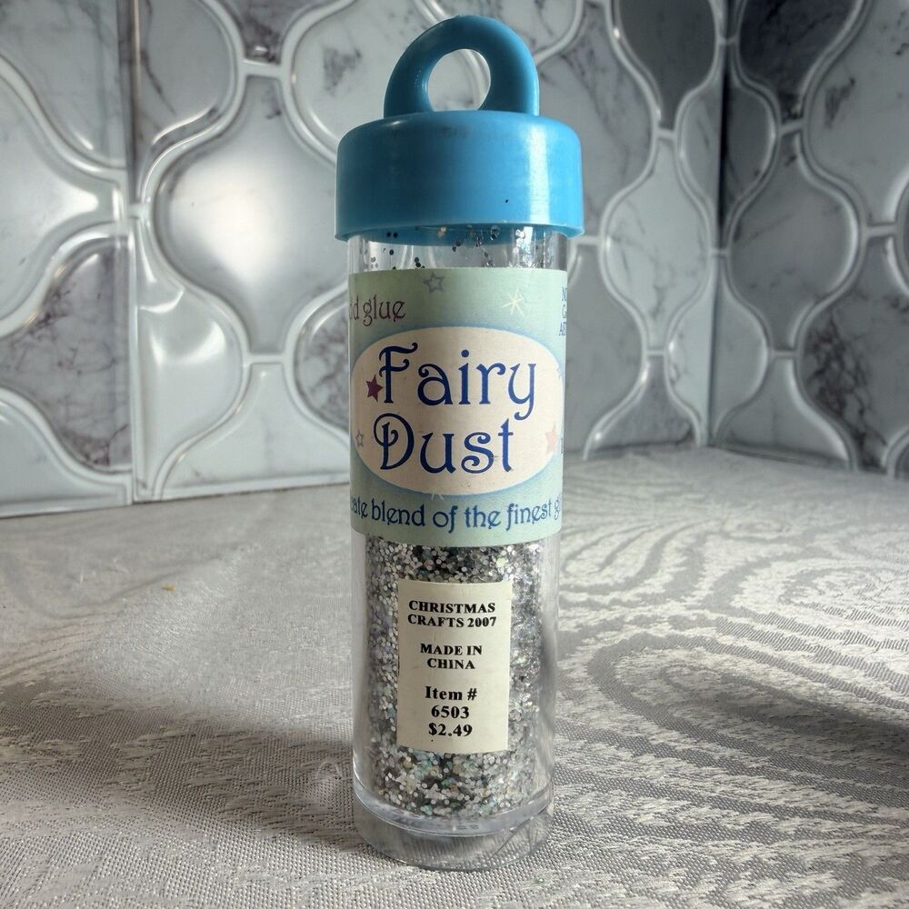 Vintage Fairy Dust ~ 2007 Silver Glitter With Stars, Rare Find!